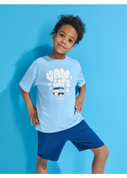 Sinsay - Koszulka z nadrukiem - niebieski ze sklepu Sinsay w kategorii T-shirty chłopięce - zdjęcie 173576320