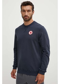 Fjallraven bluza bawełniana 1960 Logo męska kolor granatowy gładka ze sklepu ANSWEAR.com w kategorii Bluzy męskie - zdjęcie 173576994