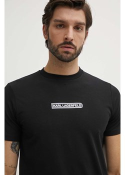 Karl Lagerfeld t-shirt męski kolor czarny z nadrukiem 543221.755085 ze sklepu ANSWEAR.com w kategorii T-shirty męskie - zdjęcie 173577182