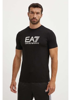 EA7 Emporio Armani t-shirt męski kolor czarny z nadrukiem PJVQZ.6DPT62 ze sklepu ANSWEAR.com w kategorii T-shirty męskie - zdjęcie 173577222