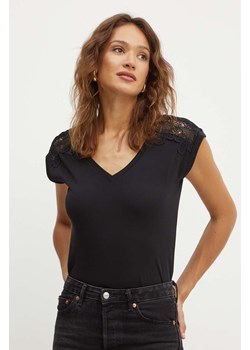 Morgan t-shirt bawełniany DECI damski kolor czarny ze sklepu ANSWEAR.com w kategorii Bluzki damskie - zdjęcie 173577314