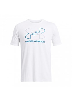 Męski t-shirt z nadrukiem Under Armour UA Foundation Short Sleeve - bialy ze sklepu Sportstylestory.com w kategorii T-shirty męskie - zdjęcie 173577612