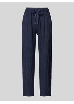 Spodnie lniane o kroju regular fit z tunelem model ‘Pa44uline’ ze sklepu Peek&Cloppenburg  w kategorii Spodnie damskie - zdjęcie 173578061