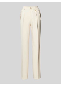 Spodnie o kroju regular fit z zakładkami w pasie i zaznaczonymi kieszeniami z patką ze sklepu Peek&Cloppenburg  w kategorii Spodnie damskie - zdjęcie 173578152