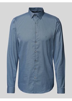 Koszula biznesowa o kroju slim fit z listwą guzikową model ‘Bari’ ze sklepu Peek&Cloppenburg  w kategorii Koszule męskie - zdjęcie 173578234
