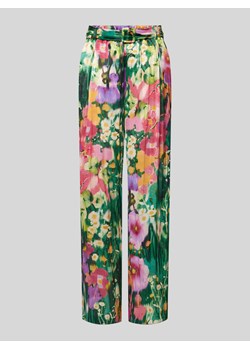 Spodnie materiałowe o kroju regular fit z paskiem ze sklepu Peek&Cloppenburg  w kategorii Spodnie damskie - zdjęcie 173578264