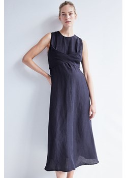 H & M - MAMA Sukienka z domieszką lnu - Niebieski ze sklepu H&M w kategorii Sukienki - zdjęcie 173578441
