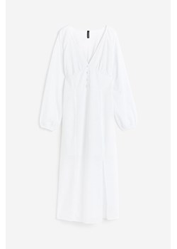 H & M - Sukienka z baloniastym rękawem - Biały ze sklepu H&M w kategorii Sukienki - zdjęcie 173578490
