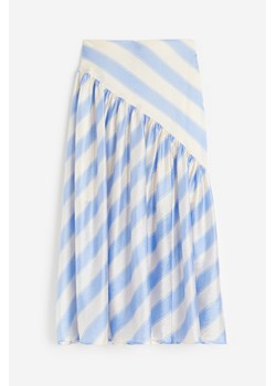 H & M - Drapowana spódnica z domieszką lyocellu - Niebieski ze sklepu H&M w kategorii Spódnice - zdjęcie 173578494