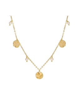 naszyjnik z perłami i monetami, srebrny pozłacany ze sklepu ANIA KRUK w kategorii Naszyjniki - zdjęcie 173578933