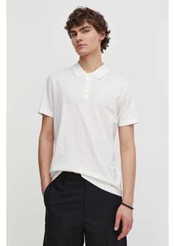 Theory polo bawełniane kolor biały ze sklepu ANSWEAR.com w kategorii T-shirty męskie - zdjęcie 173580792