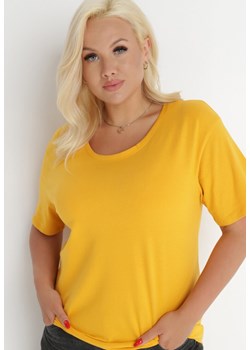 Żółty T-shirt Aetheriel ze sklepu Born2be Odzież w kategorii Bluzki damskie - zdjęcie 173580831