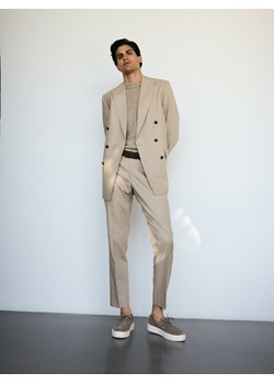 Reserved - Spodnie regular z dodatkiem konopi - beżowy ze sklepu Reserved w kategorii Spodnie męskie - zdjęcie 173581162