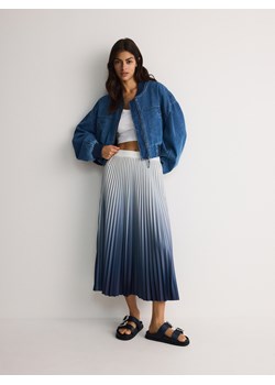 Reserved - Plisowana spódnica midi - jasnoniebieski ze sklepu Reserved w kategorii Spódnice - zdjęcie 173581244