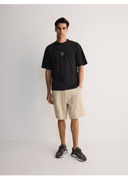 Reserved - T-shirt oversize z nadrukiem na plecach - czarny ze sklepu Reserved w kategorii T-shirty męskie - zdjęcie 173581790