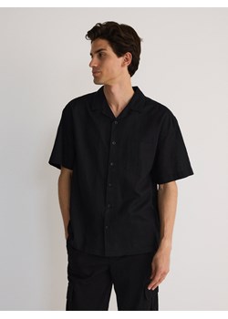 Reserved - Koszula relaxed fit z lnem - czarny ze sklepu Reserved w kategorii Koszule męskie - zdjęcie 173582174