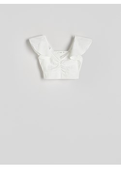 Reserved - Bluzka z falbankami - złamana biel ze sklepu Reserved w kategorii Bluzki damskie - zdjęcie 173582460