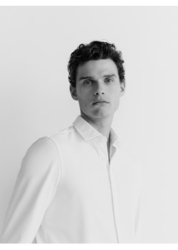 Reserved - Gładka koszula slim fit - biały ze sklepu Reserved w kategorii Koszule męskie - zdjęcie 173583351