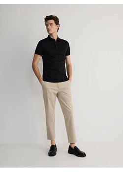 Reserved - Koszulka polo slim - czarny ze sklepu Reserved w kategorii T-shirty męskie - zdjęcie 173583394