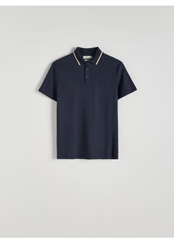 Reserved - Koszulka polo slim z modalem - granatowy ze sklepu Reserved w kategorii T-shirty męskie - zdjęcie 173583404