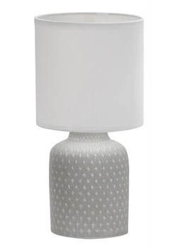 Szara lampa stołowa z ceramiczną podstawą - V085-Sanati ze sklepu Edinos.pl w kategorii Lampy stołowe - zdjęcie 173585463