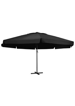 Czarny parasol ogrodowy z aluminiowym stelażem - Glider ze sklepu Edinos.pl w kategorii Parasole ogrodowe - zdjęcie 173585492