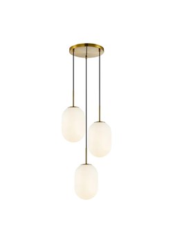 Złota lampa wisząca z okrągłą podstawą - K399-Tiriza ze sklepu Edinos.pl w kategorii Lampy wiszące - zdjęcie 173585643
