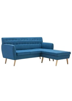 Tapicerowana pikowana sofa Larisa 2B - niebieska ze sklepu Edinos.pl w kategorii Sofy i kanapy - zdjęcie 173585942