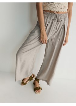 Reserved - Spodnie culotte z modalu - jasnoszary ze sklepu Reserved w kategorii Spodnie damskie - zdjęcie 173588163