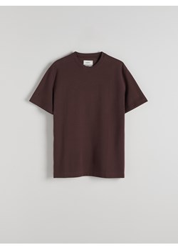 Reserved - Strukturalny t-shirt oversize - mahoniowy ze sklepu Reserved w kategorii T-shirty męskie - zdjęcie 173590170