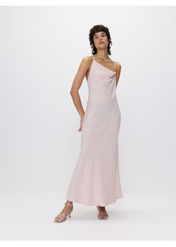 Reserved - Sukienka z asymetrycznym dekoltem - pastelowy róż ze sklepu Reserved w kategorii Sukienki - zdjęcie 173590191