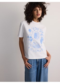 Reserved - T-shirt z nadrukiem - biały ze sklepu Reserved w kategorii Bluzki damskie - zdjęcie 173590293