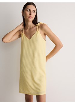 Reserved - Sukienka mini na ramiączkach - jasnożółty ze sklepu Reserved w kategorii Sukienki - zdjęcie 173590311