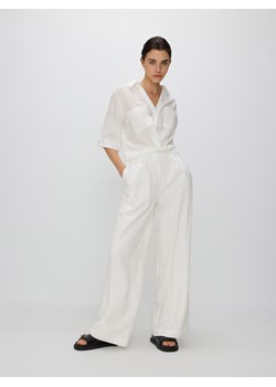 Reserved - Koszula z wiskozą - biały ze sklepu Reserved w kategorii Koszule damskie - zdjęcie 173590324
