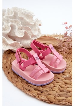 Dziecięce Pachnące Sandałki Na Rzep Różowe ZAXY LL385027 ze sklepu ZAZOO w kategorii Sandały dziecięce - zdjęcie 173592553