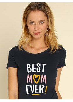 WOOOP Koszulka &quot;Best Mom Ever&quot; w kolorze granatowym ze sklepu Limango Polska w kategorii Bluzki damskie - zdjęcie 173593703