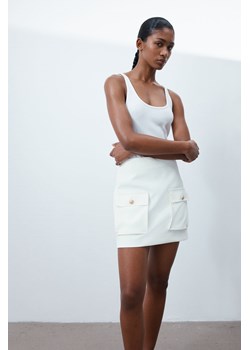 H & M - Mini spódniczka z kieszonkami - Biały ze sklepu H&M w kategorii Spódnice - zdjęcie 173595064