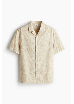 H & M - Koszula z krótkim rękawem Regular Fit - Beżowy ze sklepu H&M w kategorii Koszule męskie - zdjęcie 173595134