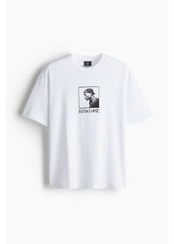 H & M - T-shirt Loose Fit - Biały ze sklepu H&M w kategorii Bluzki damskie - zdjęcie 173595154