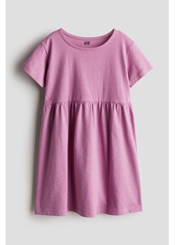 H & M - Sukienka z bawełnianego dżerseju - Fioletowy ze sklepu H&M w kategorii Sukienki dziewczęce - zdjęcie 173595170