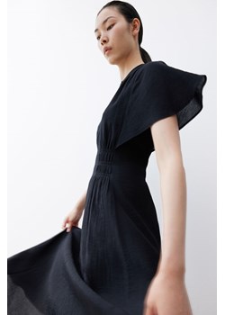 H & M - Długa sukienka z elastycznym marszczeniem - Czarny ze sklepu H&M w kategorii Sukienki - zdjęcie 173595182