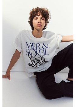 H & M - T-shirt z nadrukiem - Biały ze sklepu H&M w kategorii T-shirty męskie - zdjęcie 173595231