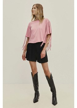 Answear Lab t-shirt bawełniany damski kolor różowy ze sklepu ANSWEAR.com w kategorii Bluzki damskie - zdjęcie 173597494
