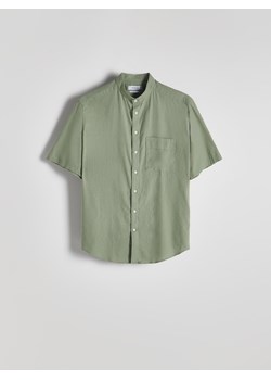 Reserved - Koszula comfort z domieszką lnu - jasnozielony ze sklepu Reserved w kategorii Koszule męskie - zdjęcie 173597624