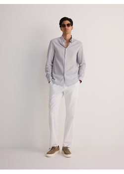 Reserved - Koszula regular fit z lnem - jasnoszary ze sklepu Reserved w kategorii Koszule męskie - zdjęcie 173597640