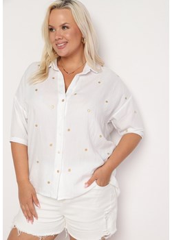 Biała Bawełniana Koszula o Klasycznym Kroju Jenevia ze sklepu Born2be Odzież w kategorii Koszule damskie - zdjęcie 173599672
