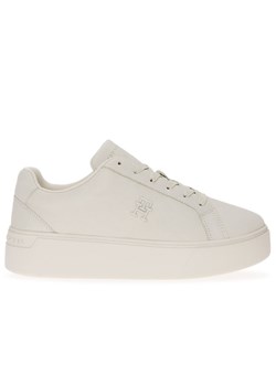 Buty Tommy Hilfiger Nubuck Leather Platform Court FW0FW07912-YBL - beżowe ze sklepu streetstyle24.pl w kategorii Buty sportowe damskie - zdjęcie 173600083