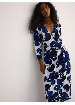 Reserved - Wzorzysta sukienka z wiskozy - niebieski ze sklepu Reserved w kategorii Sukienki - zdjęcie 173601094