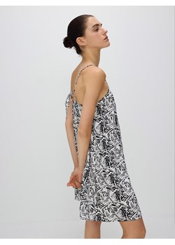 Reserved - Sukienka z wiskozą i lnem - wielobarwny ze sklepu Reserved w kategorii Sukienki - zdjęcie 173601131