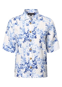 Franco Callegari Damska bluzka lniana Kobiety len jasnoniebieski wzorzysty ze sklepu vangraaf w kategorii Bluzki damskie - zdjęcie 173601300